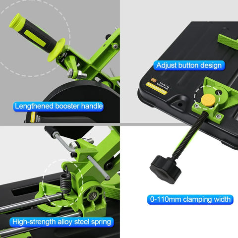 Haakse slijper - slijpstandaard - steun voor slijpmachine - slijpstandaard - gereedschap voor houtbewerking - met Dremel accessoires voor elektrisch gereedschap