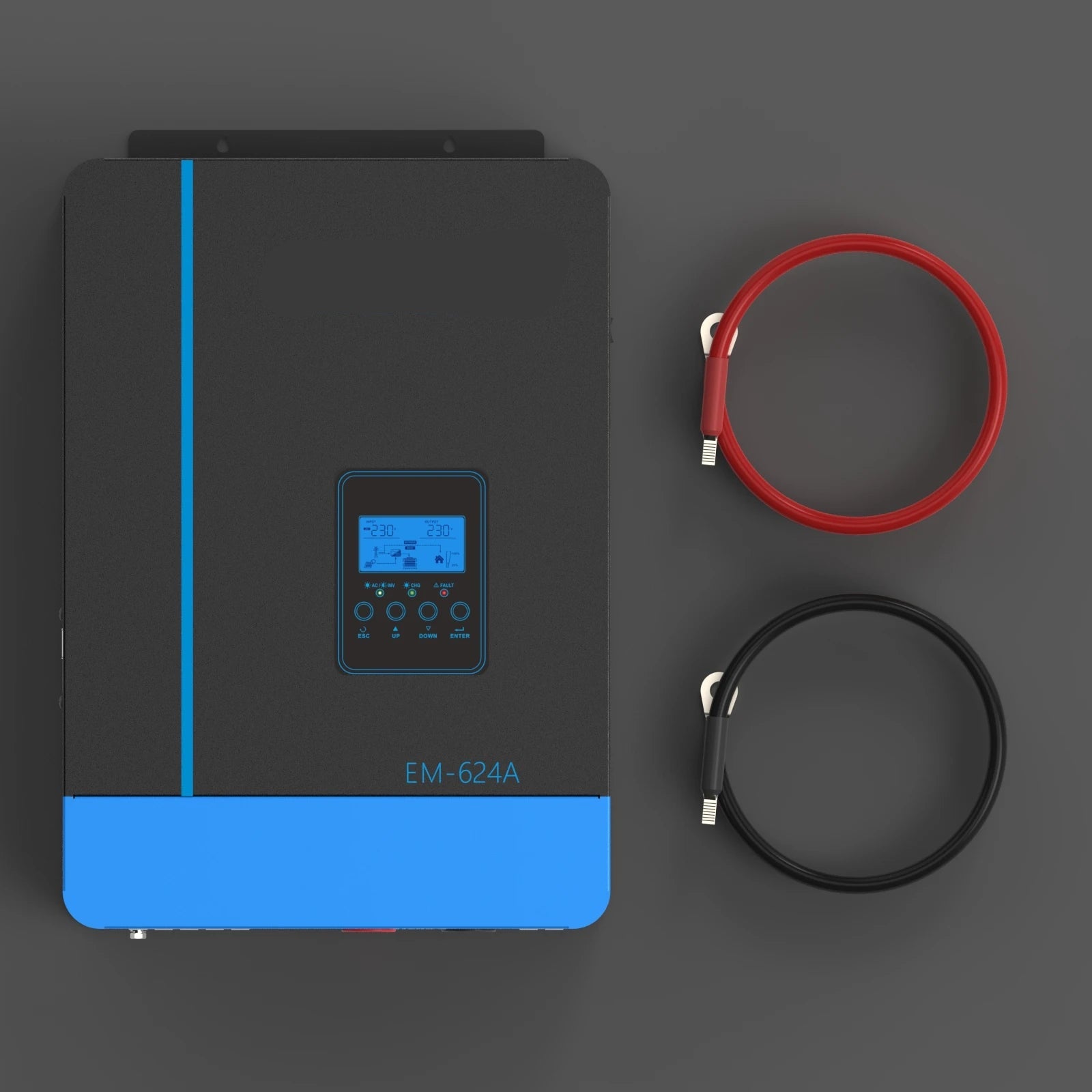 Hybride Inverter – Zonne-Omvormer – Batterijlader – MPPT Controller – Pure Sinusgolf – 6200W Vermogen – UPS Functionaliteit - QUORE