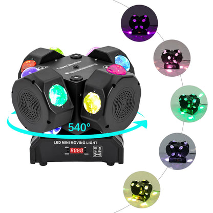 Party Verlichting – Event Lamp – Bewegende Hoofdspot – Sfeerverlichting – Lichtshow – 12x 10W CREE LED – 360° Draaibaar