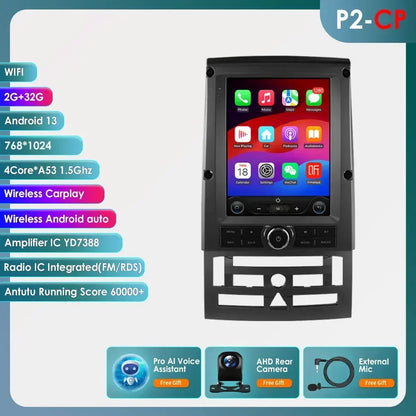 9,7 Inch Autoradio – Android Multimedia Speler – GPS Navigatie – CarPlay & Android Auto – 4G & WiFi Verbinding – Quad-Core Processor – Split Screen Functie