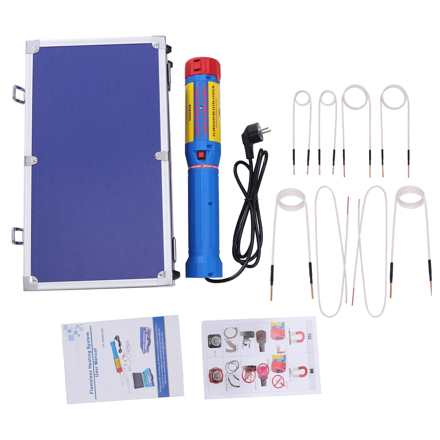 Inductieverwarmer – Magnetische Verwarming – Mobiele Verwarmer – Metalen Verwarmen – 1100W Vermogen – 6 Verwisselbare Coils