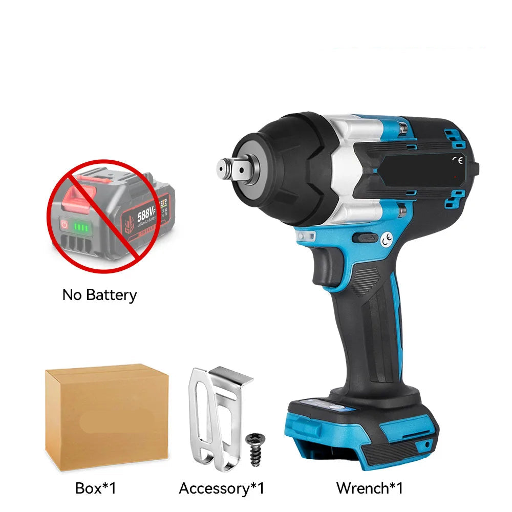 Slagmoersleutel - Slagmoermachine - Slagschroevendraaier - 1800Nm - 1/2 Inch - Krachtige - Brushless - Geschikt voor 21V/18V Batterij - Zonder Accu