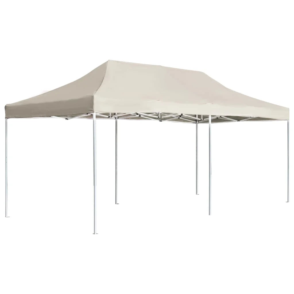Tuinpaviljoen –  Partytent – Aluminium Vouwtent – Schaduwdoek – Markttent – Waterbestendig Dak – Lichtgewicht Frame – 3x3 Meter - Beige