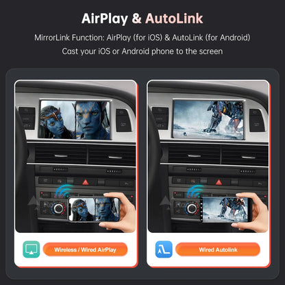 Draadloze CarPlay Android Auto Interface – Multimedia Systeem – Smartphone Integratie – Mirror Link – AirPlay – 3Gmmi Variant – USB Media Afspelen – Stuurwielbediening Ondersteuning