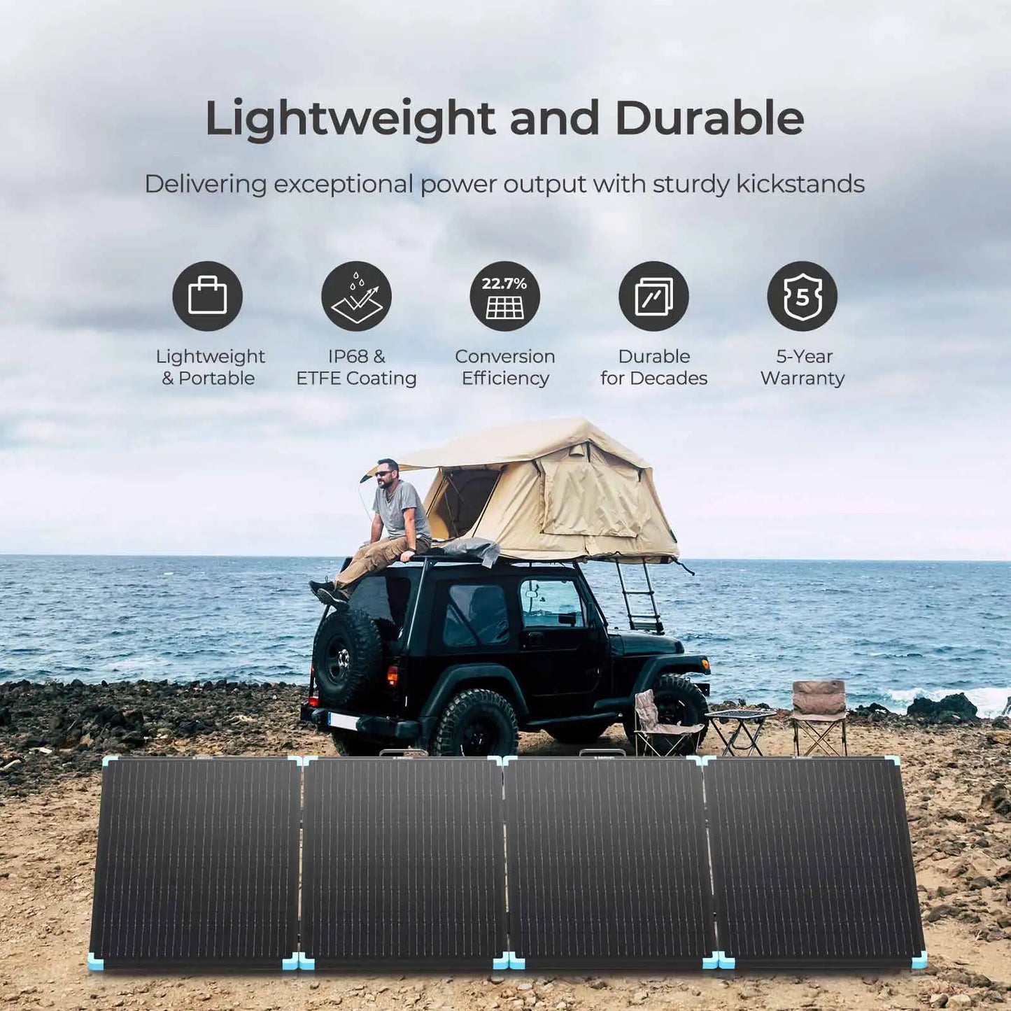 Opvouwbaar Zonnepaneel – Draagbaar Zonnepaneel – Compact Zonnepaneel – Mobiel Zonnepaneel – Efficiënte Energie – Robuust Materiaal