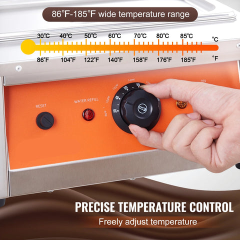 Chocolate - Chocolate Fondue - Chocolate Fountain - Chocolate Melter Electric - Chocolate Melter - Melting Pot - 800W Stainless Steel - For Melting and Heating Chocolate/Milk/Cream