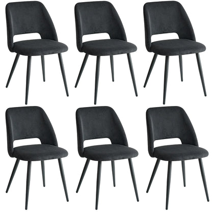 Set of 2/4/6 Stylish Corduroy Dining Chair - Soft Fabric Seat, Ergonomic Design, Suitable for Family Dining Space