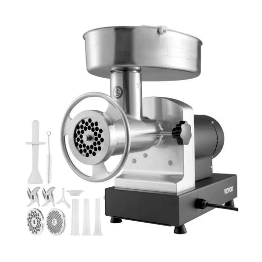 Vleesmolen – Elektrische Vleesmolen – Keukenmachine – Worstmaker – 1100W Motor – Roestvrij Staal – 992 Kg Per Uur
