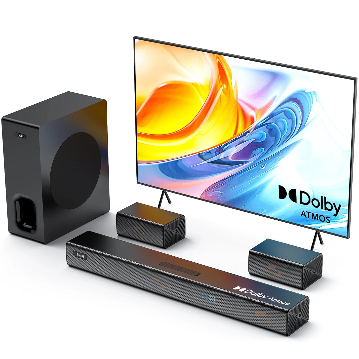 Soundbar Set – Draadloze Soundbar – Home Cinema Systeem – Surround Sound – 450 Watt Vermogen