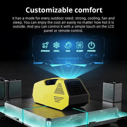 Mobiele Airconditioner – Draagbare Airco – Outdoor Koeling – Compacte Klimaatbeheersing – Lichtgewicht 6,5 Kg – 2380 BTU - 43 dB Geluid – Meerdere Modi