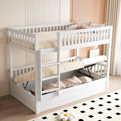 Bedframe – Tweepersoonsbed – Platformbed – Opbergbed – Gestoffeerd Bed – 180x200 cm – Beige Linnen – 4 Laden – Gouden Decoratie