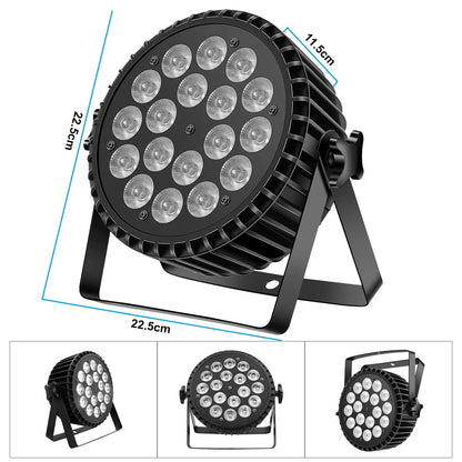 LED Par Verlichting – LED Spot – Podiumlamp – DJ Licht – Disco Licht – 200W Vermogen – RGBW Kleurmix Met DMX512 Bediening - QUORE