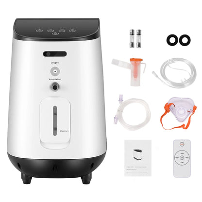 VARON Adjustable 1-7L/min Continuous Household Oxygen Concentrator Generator Home Care Oxygene Machine AC100-240V