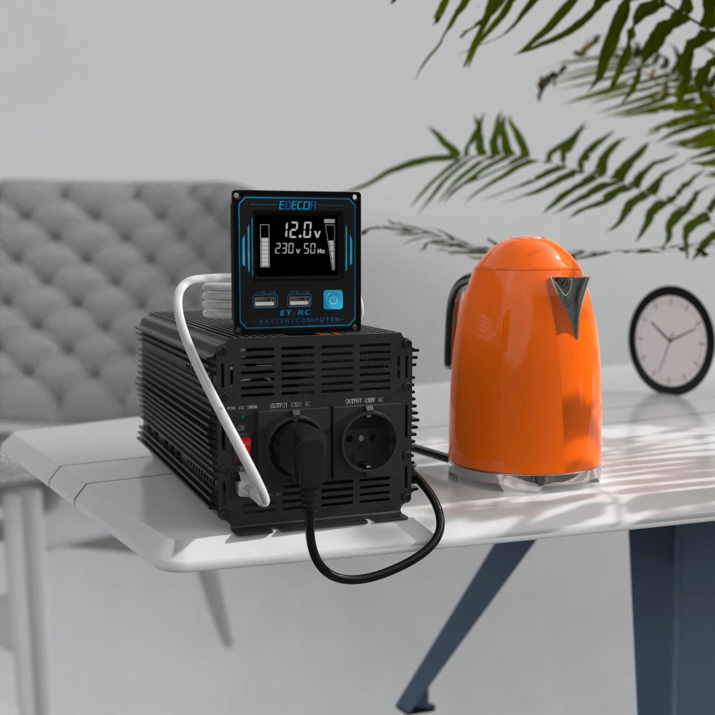 Omvormer – Stroomomzetter – Spanning Omzetter – Power Inverter – 3000W Continu Vermogen – Beveiliging Tegen Overbelasting