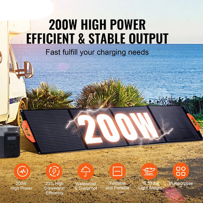 Zonnepanelen - Monokristallijne Zonnepaneel Kit - Zonne Energie - Opvouwbaar - 120W - Waterdicht en Draagbaar - voor Powerstations, Camping & Outdoor
