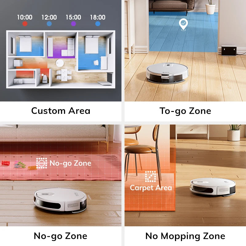 Draadloze Robotstofzuiger – Robotstofzuiger – Robotstofzuiger Met Wisfunctie – Robot Cleaner – Stofzuigrobot – Nat- En Droogfunctie – Lange Batterijduur 2,5 Uur