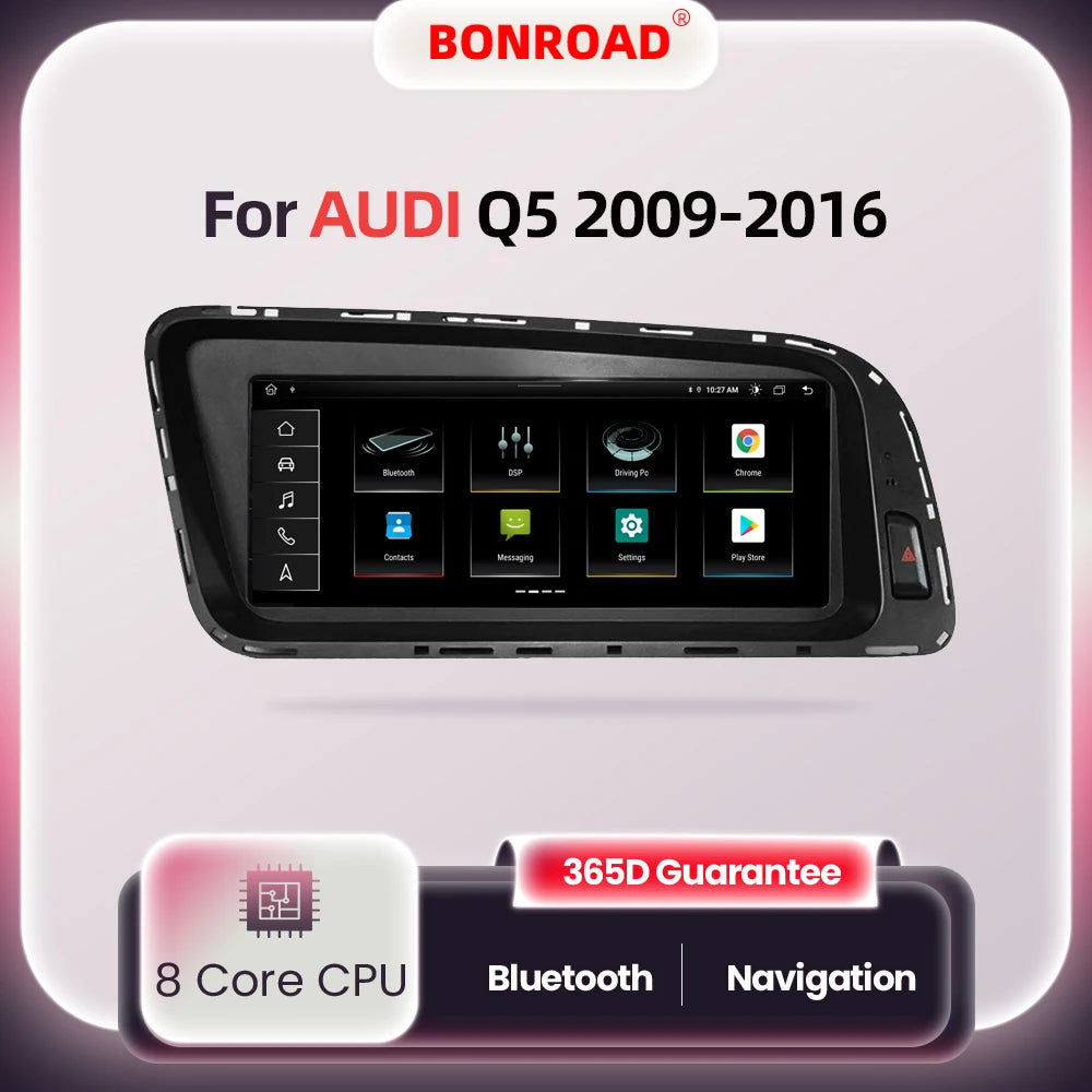 Multimedia Speler Audi Q5 – Autoradio – Navigatiesysteem – Touchscreen Stereo – Android Auto – CarPlay – 8,8 Inch Scherm – Android 13 Besturingssysteem