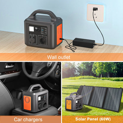 Draagbare Power Station – Mobiele Accu – Noodstroom – Camping Accu – 538,7Wh Capaciteit – 600W AC Uitgang