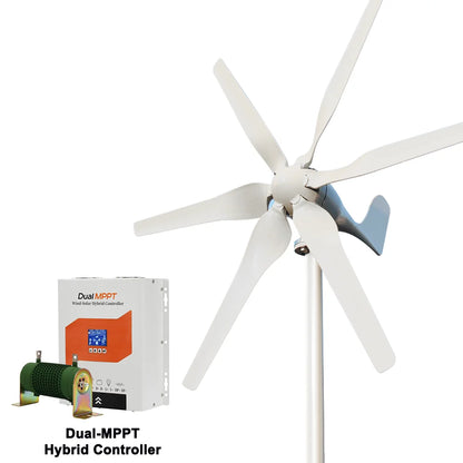3000W High Efficiency Wind Turbine Off Grid System 12V 24V 48V Output Voltage 220V 230V Home Appliance Power Supply System