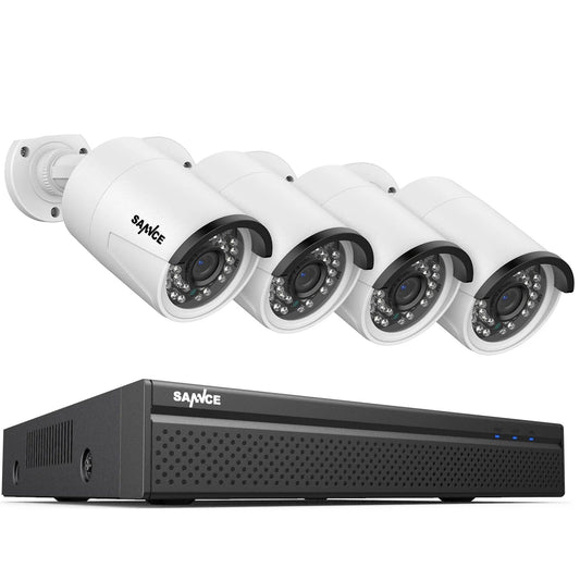 4-camera beveiligingssysteem – CCTV set – IP camera’s – bewakingscamera’s – beveiligingscamera’s – 3MP resolutie – 4TB opslag – IP66 weerbestendig – nachtzicht tot 30m