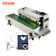 VEVOR Continuous Bag Band Sealing Machine Horizontal Band Sealer FR900K Soild Ink Automatic Expanded Food Plastic Bag Sealer