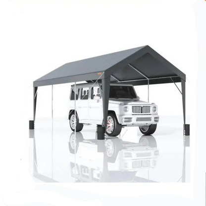 Garagetent - Partytent - Carport Tent - Tent - 10x20ft - Waterdichte - met Versterkt Stalen Frame - UV-bestendige - Auto Overkapping - PE Doek - Palen + 4 Zandzakken - Garage Tent - voor Buiten - Wit