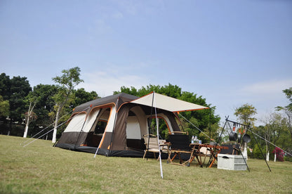 Familietent – Campingtent – Grote Tent – Kampeertent – Ruim – Waterdicht – Aluminium Frame - 430x305x200cm - Groen