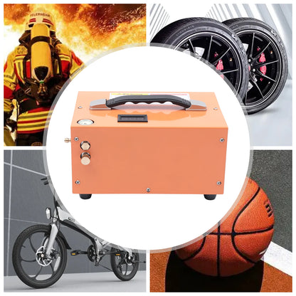 Hogedruk Luchtpomp – PCP Pomp – Compressor – Cilinder Vuller – Paintball Compressor – RVS & Koper – 300W Motor – Compact & Draagbaar