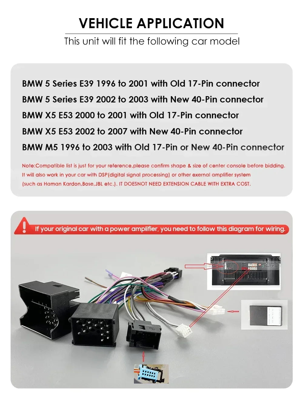 CarPlay - Multimedia Car Radio - Car CarPlay Screen - Car Radio - Android Car Multimedia - 2din - Android Video Player - for BMW 5 Series E39 1996 M5 2000 X5 E53 - GPS Navigation - (8Core 6G 128G)