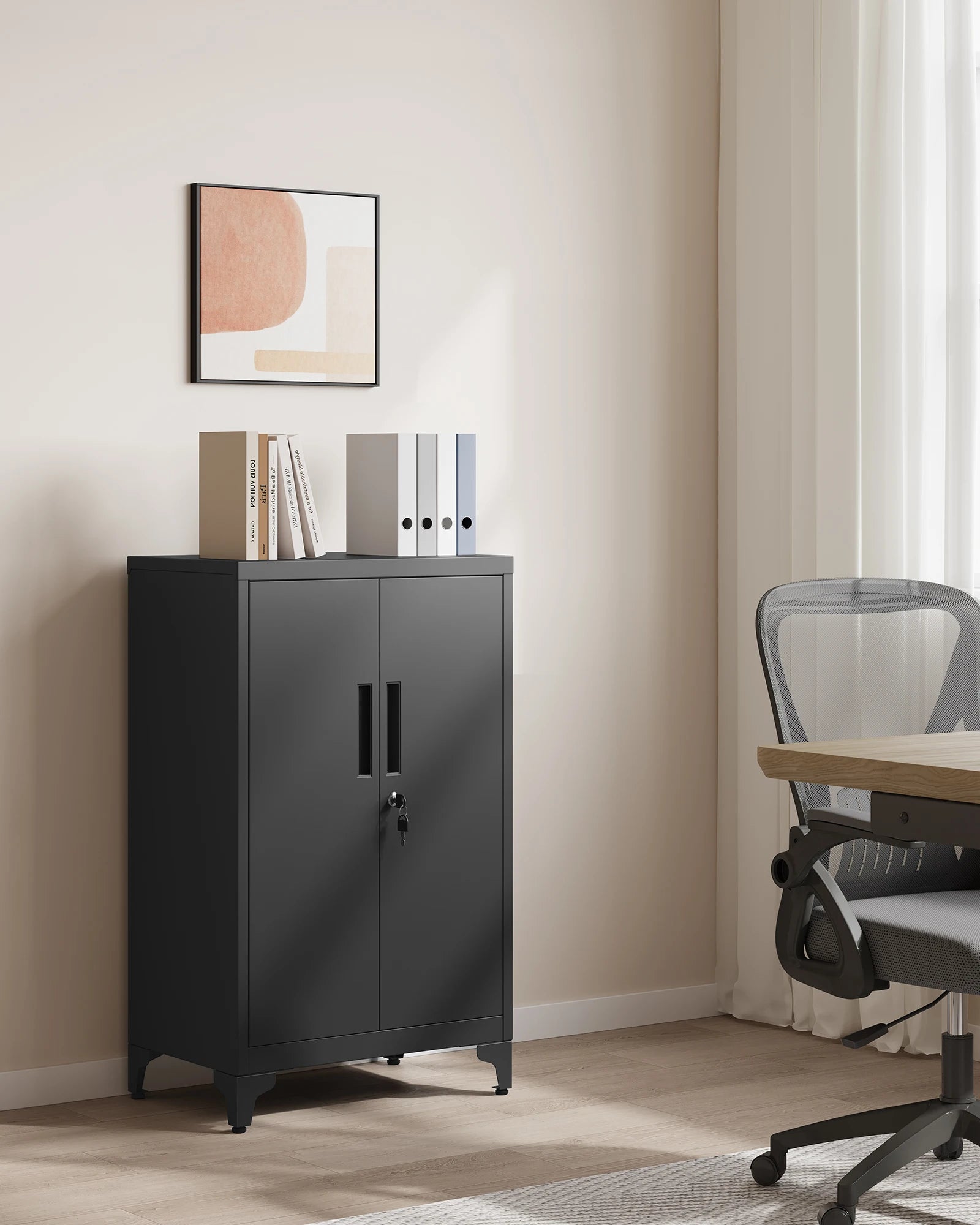 SONGMICS files wardrobe file wardrobe, multi-purpose wardrobe, office wardrobe with 2 doors - QUORE