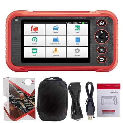 CRP129E Plus Auto Diagnosetool – OBD2 Scanner – Code Reader – Foutcode Uitlezer – Diagnose Scanner – 8 Resetfuncties – 5 Inch Kleuren Display