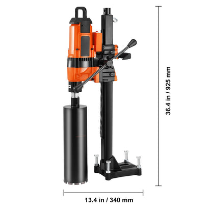 Diamantboormachine – Betonboor – Betonboormachine – Diamantboor Voor Beton – Krachtige 3500W Motor – Nat- En Droogboren – Boorgaten 20-300 Mm - QUORE