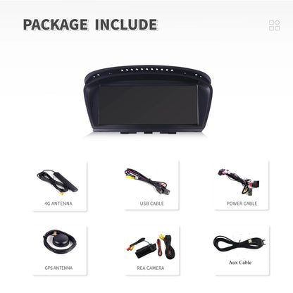 SZ-Kianda - Auto Multimedia Speler - Voor BMW 5 3 Serie - 2 Din - Carplay Scherm - 8Core - 8GB128GB - Navigatiesysteem Auto - Multimedia Autoradio - Android 14 - QUORE