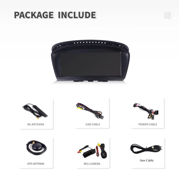 SZ-Kianda - Auto Multimedia Speler - Voor BMW 5 3 Serie - 2 Din - Carplay Scherm - 8Core - 8GB64GB - Navigatiesysteem Auto - Multimedia Autoradio - Android 14 - 12V