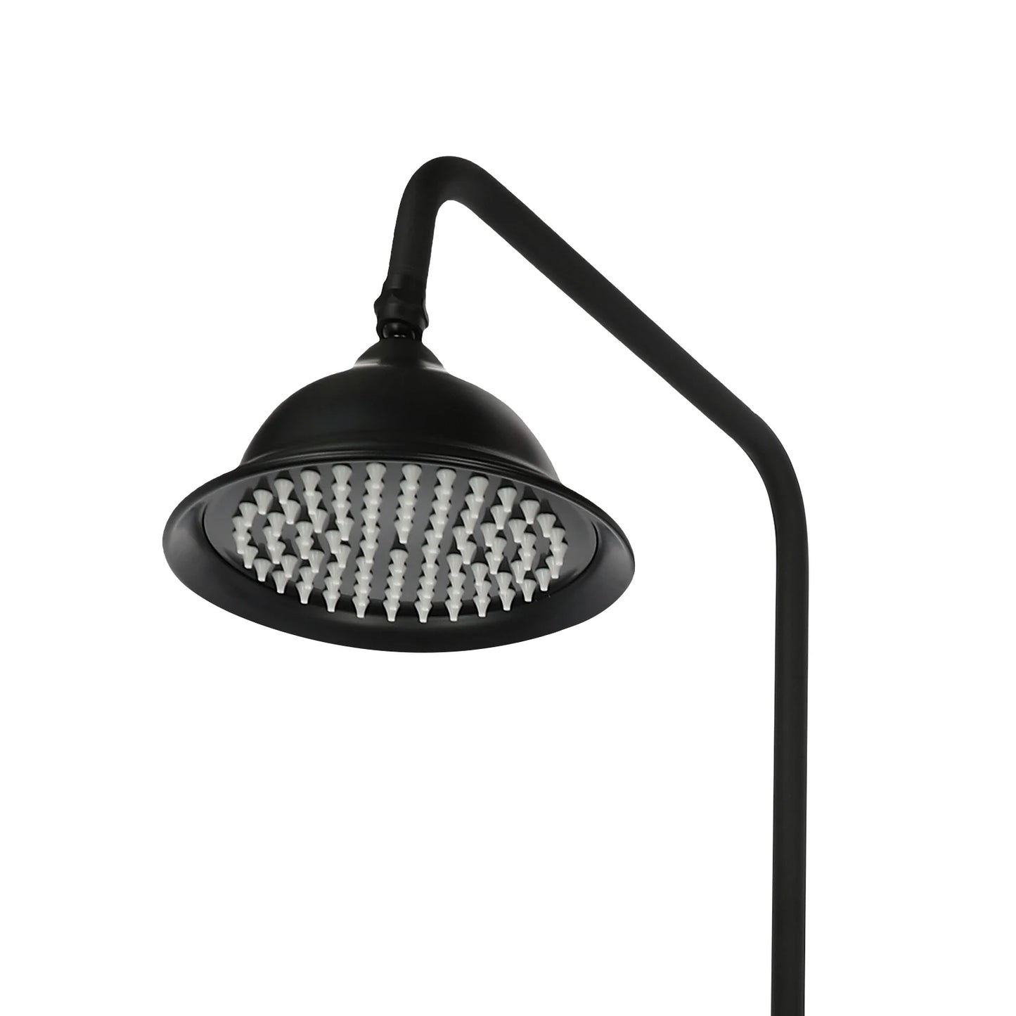 Douche - Regendouche - Douchewand - Douchekolom - Douchepanelen - Retro Douchekraan Set - Wandgemonteerde Regendouche met Verstelbare Douchestang & 3 Waterstanden - Zwart