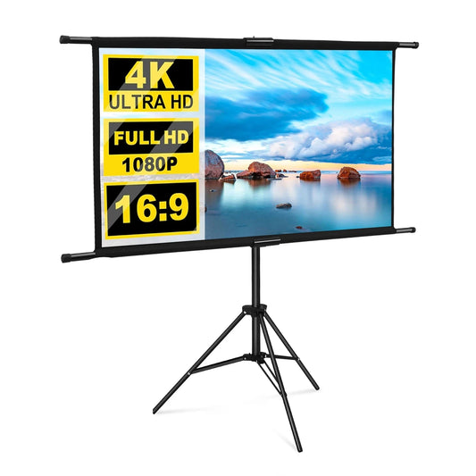 Beamer Scherm - Projector Screen - Projector Scherm - Projector Doek - Projector Scherm voor Beamer - Home Cinema Thuisbioscoop - Draagbare Beamer - 100in - 16:9 - QUORE