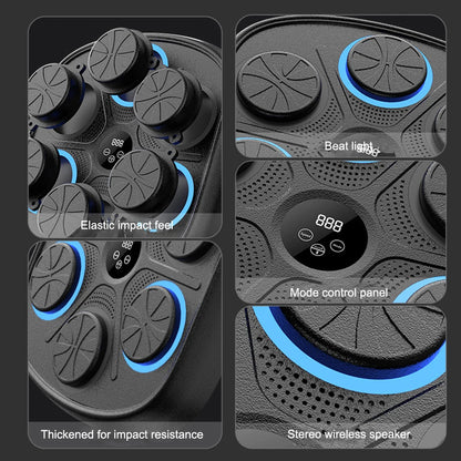 Music Boxing Machine Bluetooth Punching Training Equipment BT Link Boxing Wall Target Workout Machine for Home Exercise Gym