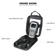 OBD2-Scanner - Diagnosecomputer - Slimme Diagnosetool - Foutverwijdering - Bidirectionele bediening - OBD OBD2 ABS SRS Diagnostische Scan Tool - Automatische Scanner - Codelezer - Zwart