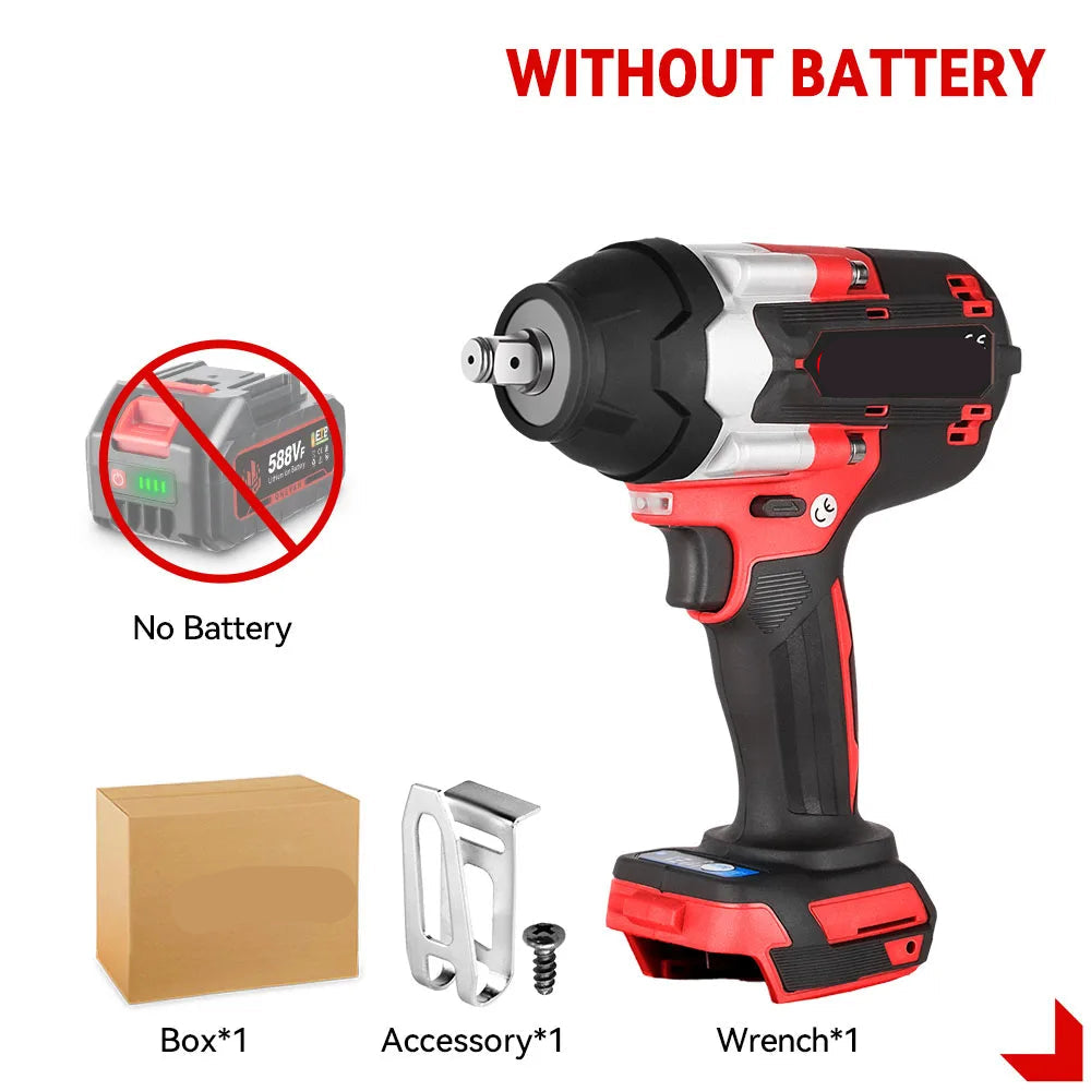 Slagmoersleutel - Slagschroevendraaier - Brushless - Elektrische - Torque - 1800Nm Draadloze - 1/2 Inch - 18V Batterij - Handgereedschap - Zonder Batterij