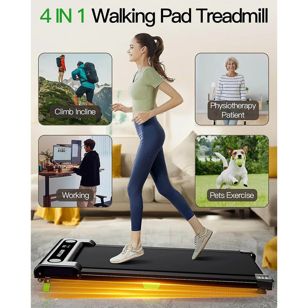Walking Pad – Loopband – Compacte Loopband – Wandelband – Verstelbare Hellingshoek – Snelheid 0,6-6,4 Km/U – Stil Met 2,5 Pk Motor
