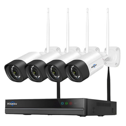 Beveiligingscamerasysteem - Bewakingscamera - Beveiligingscamera - 2K 5MP Camera - CMOS - Openlucht - 8 stuks- IP67 - Wit - QUORE