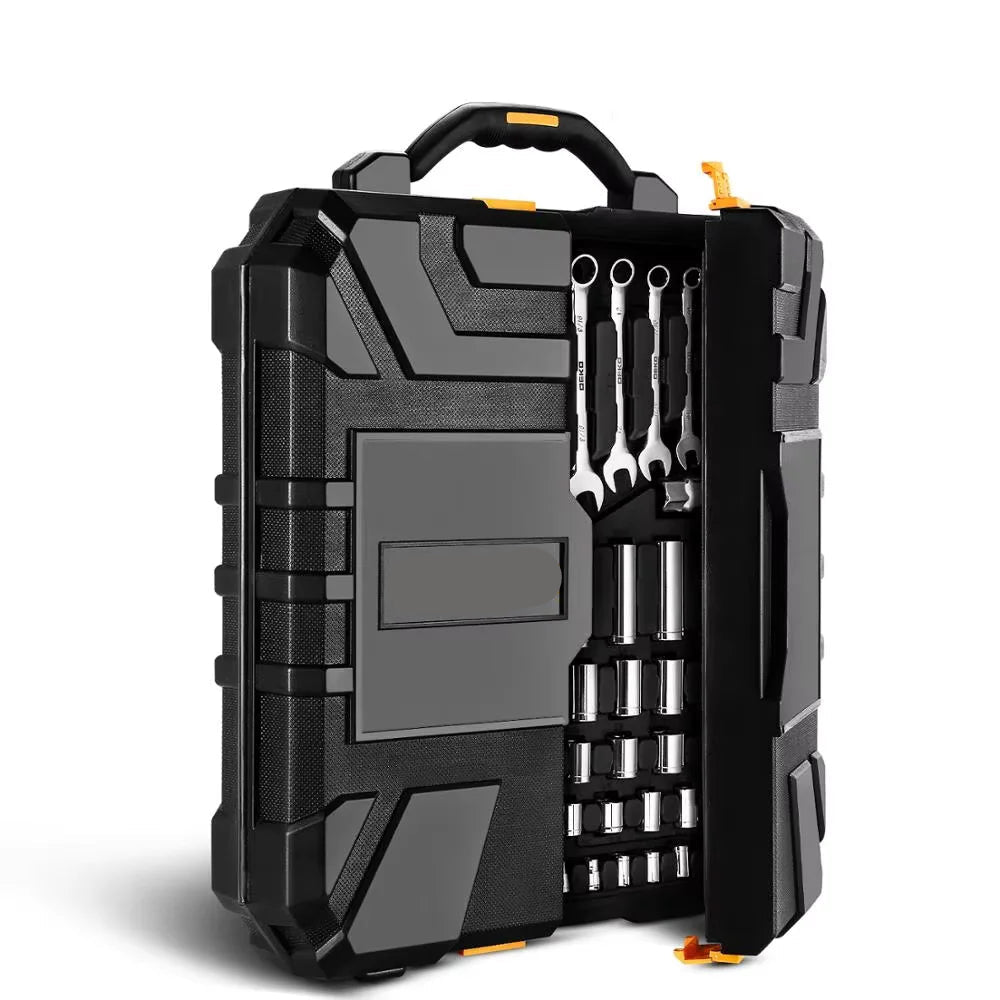 Gereedschap Kit - Professionele Gereedschapsset - 192-delige Auto Reparatie Toolset - Ratelsleutel - Schroevendraaiers - Doppen - Mechanische Handgereedschap Set - met Stevige Opbergkoffer - Zwart