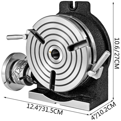 Draaibaar Werkblad – Draaibare Tafel – Werkbank Tafelblad – Verstelbaar Werkblad – Gietijzeren Constructie – 8 Inch Diameter