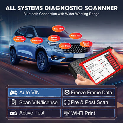 OBD2 Scanner – Auto Uitleesapparaat – Diagnoseapparaat – ECU Coder – Uitleesapparaat – 7 Inch Touchscreen – ECU Coding & Actieve Test
