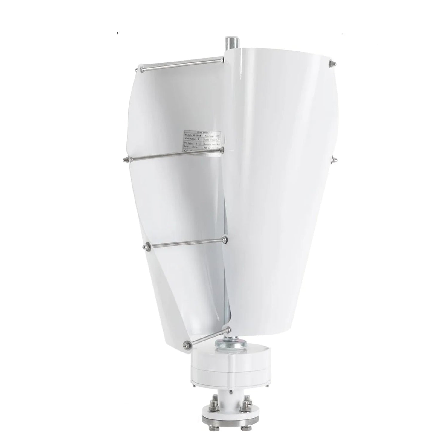 Windturbine – Windgenerator – Windmolen – Duurzame Energie – 500W Vermogen – IP67 Bescherming – Fluisterstil Minder Dan 62 dB - Wit