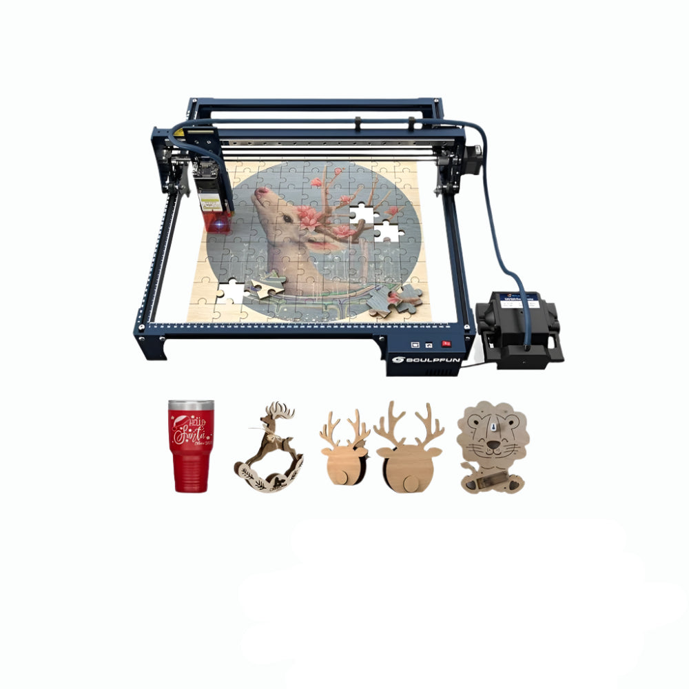 Lasergraveermachine – Lasergraveerder – Graveermachine – Laser Cutter – 5W Laservermogen – 400x400 Mm Graveergebied – Air Assist Systeem