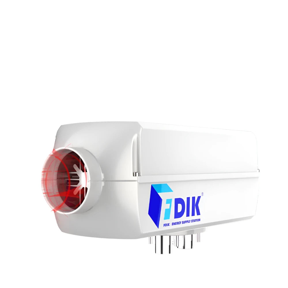 Diesel heating - Electric heating - Electric heating - 12V - 5000W - Rotary switch - All-in-one air heating - Silencer - Aluminum housing - Parking heater - Fast heating Car Yacht Boat Trailer