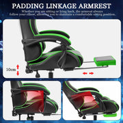 Gaming Chair Massage - Gaming Chair - Racing Game Chair - Office Chair with Footrest - Ergonomic Office Chair.