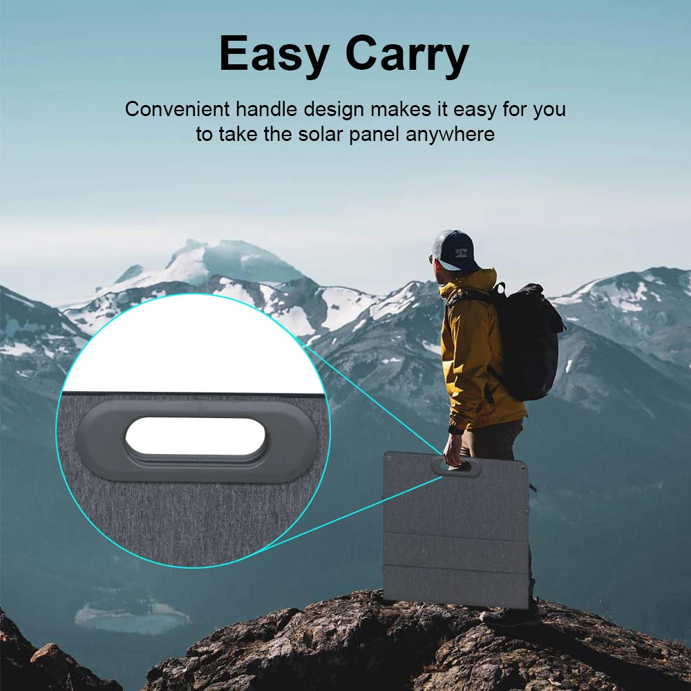 Zonnepaneel - Opvouwbaar Zonnepanelen - Zonneenergie - Sun Power - 200W - 20.5V Output - Draagbare Zonne-energie Oplader - Hoge Cel Efficiëntie – ETFE Coating – Verstelbare Standaard – Geschikt voor Outdoor & Stroomstations