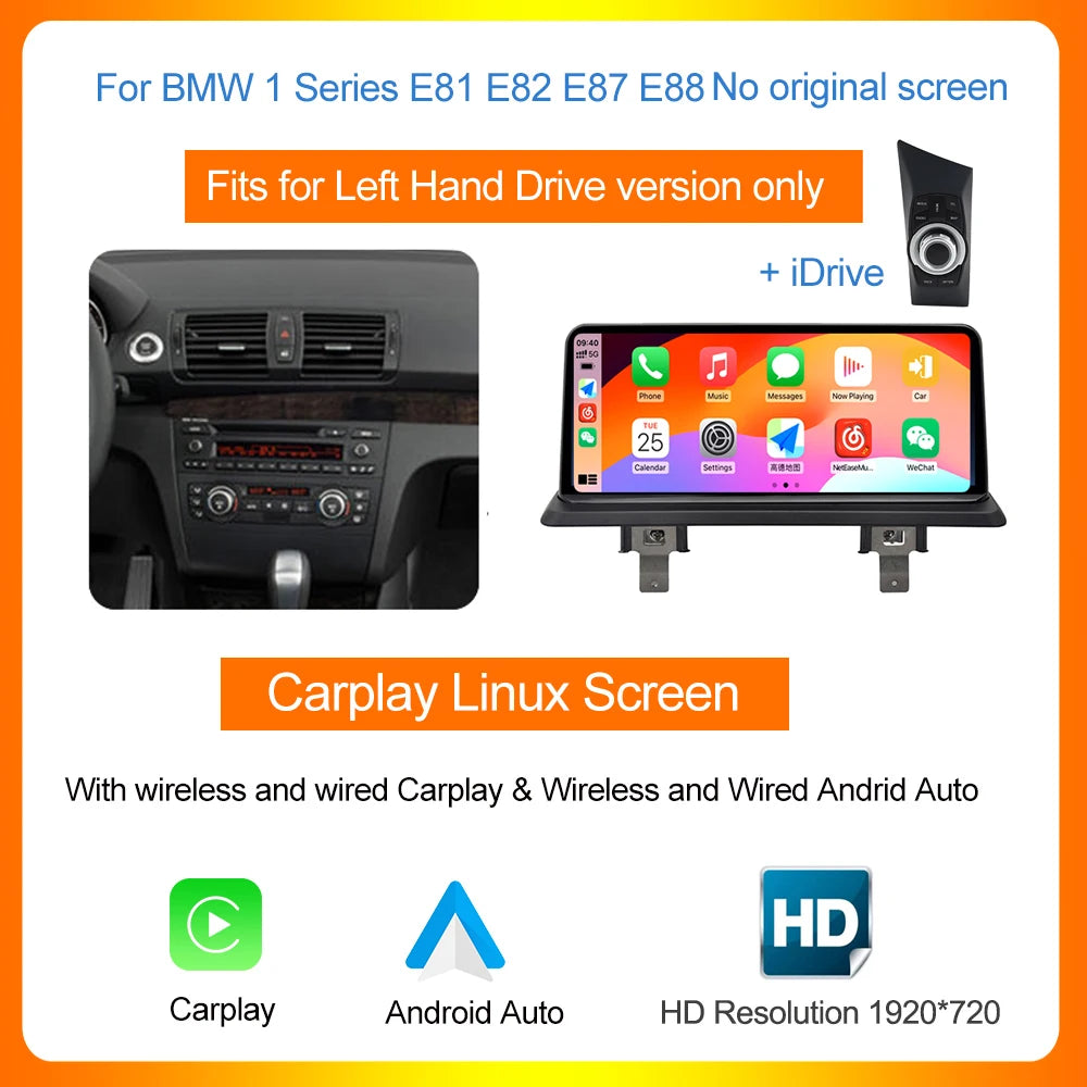 Multimedia Systeem – Auto Radio – Navigatiesysteem – Entertainment Unit – Touchscreen Display – 10,25 Inch HD Scherm – Apple CarPlay & Android Auto